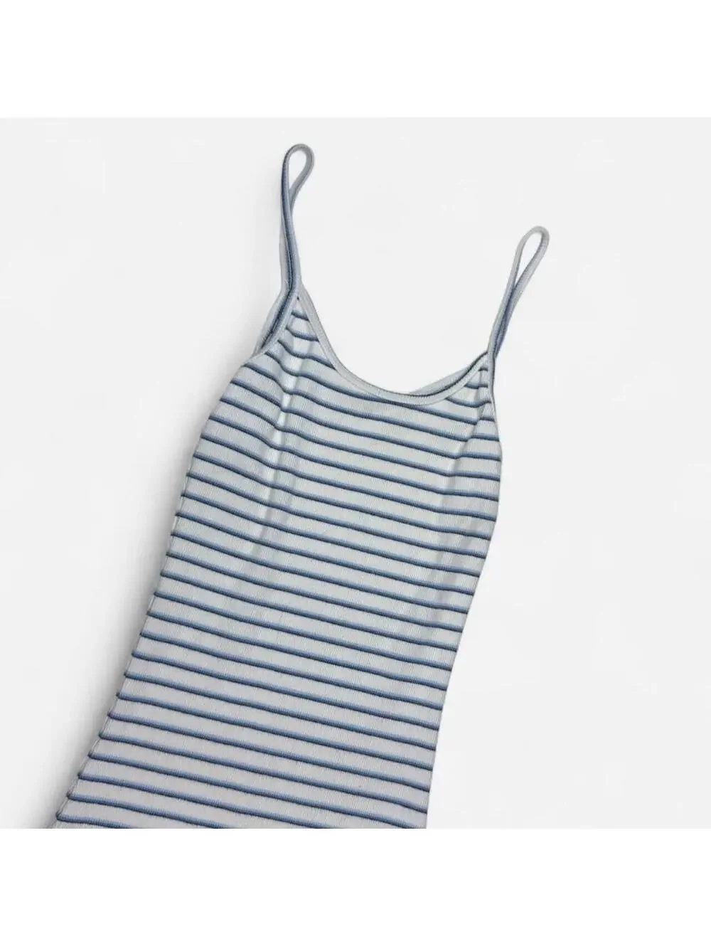 Brandy Melville White Blue Striped Mini Dress